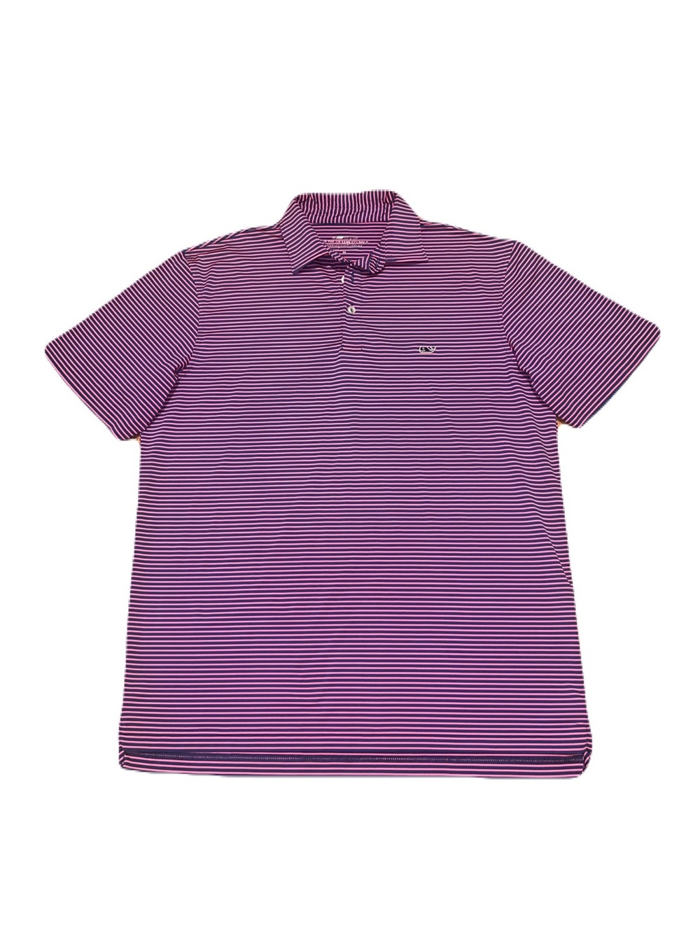 Vineyard Vines Purple Striped Polo